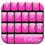 Emoji Keyboard GlossPink Theme