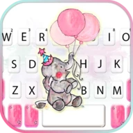 Cute Balloon Elephant Keyboard