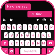 Pink Black Chat Keyboard Theme