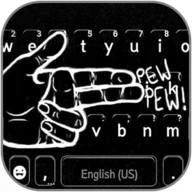 Doodle Black Keyboard Backgrou