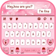 Girly Pink SMS Keyboard Backgr
