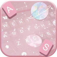 Pink Planets Keyboard Theme