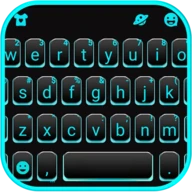 Neon Blue Black Theme