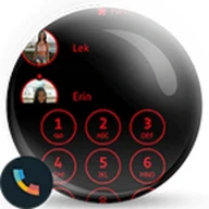 Theme Dialer Circle Black Red