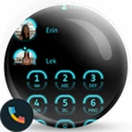 Neon Blue Contact Dialer Theme