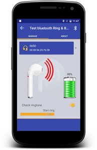 Bluetooth check ringtone & show battery level