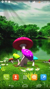 3D Mushroom Garden Android Live Wallpaper