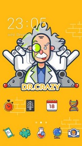 Dr.Crazy cartoon theme for Galaxy M20