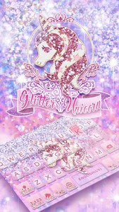Glitter Unicorn Keyboard Theme