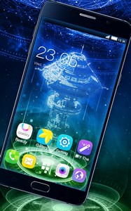 Hologram theme for Galaxy Note6: cool launcher