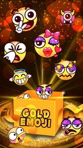 Gold Glitter Emoji Keyboard