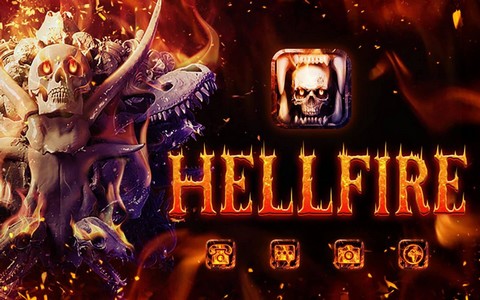 Skull Theme: Skeleton Hellfire wallpaper HD