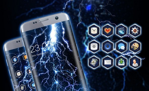 Stormy Lightning Theme: dynamic night wallpaper