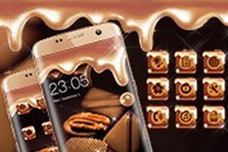 Chocolate Screen Launcher Theme: Sweet Nougat