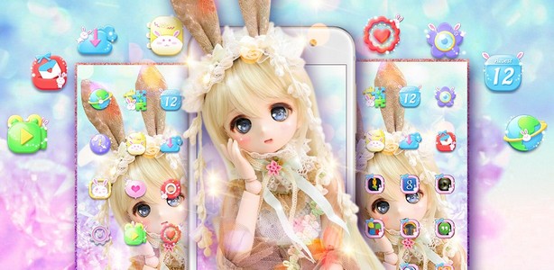 Cute Girl Theme: Princess Doll Girly wallpaper HD