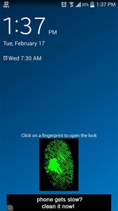 Lock Screen fingerprint joke