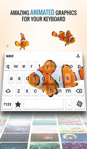 Wave Animated Keyboard + Emoji