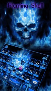 Flaming Skull Keyboard Theme