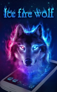 Fire Wolf Theme: Ice fire wallpaper HD