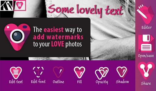 Love Text on Pics - Watermark
