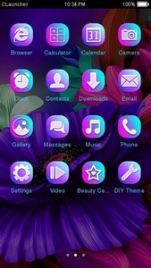 Themes app for  S6 Purple Bloom flower