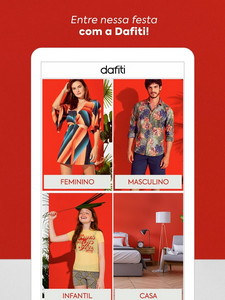 Dafiti - Promoção de roupas e sapatos Android App APK (br.com.dafiti) par  GFG Comércio Digital - Télécharger sur PHONEKY