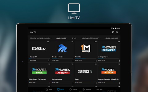Dstv Now Watch Live Sport Shows News On The Go Android App Apk Com Dstvmobile Android By Multichoice Support Services Pty Ltd Download On Phoneky