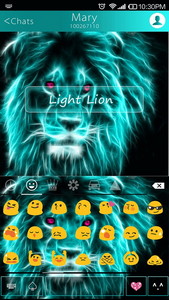 Light Lion Emoji Keyboard Skin