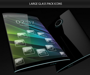 Glass theme & glass icon pack + amoled wallpapers