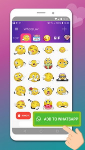 Whatslov Emoji D Amour Wastickerapps Gif Gratuit Android App Apk Com Shareitagain Whatslov App Par Share It Again Smileys U0026 Emoji Apps Telecharger Sur Phoneky