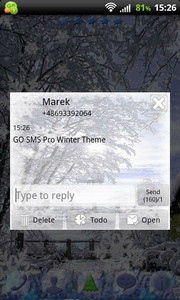 GO SMS Pro Winter Theme