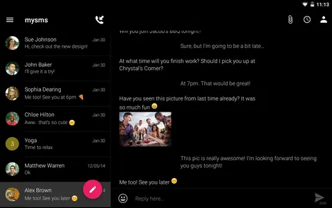 SMS Texting from Tablet & Sync