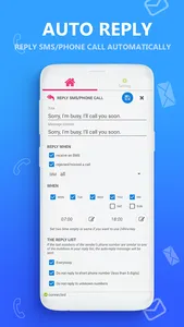 AUTO MESSAGE send response sms