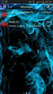 Blue Fire Theme GO SMS