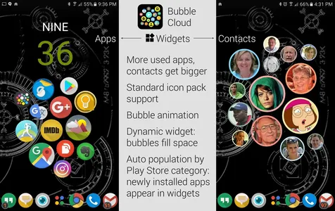 Bubble Cloud Widgets + Folders