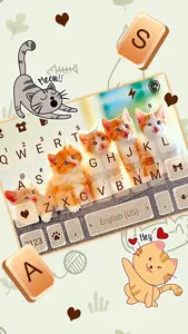 Cute Kittens Keyboard Backgrou