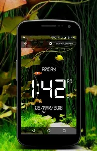 Aquarium digital clock lwp