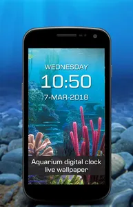 Aquarium digital clock lwp