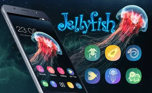 Jellyfish Theme: Neon Jelly Zone wallpaper HD