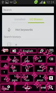 Neon Butterflies Keyboard