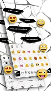 Sms Black and White keyboard Theme