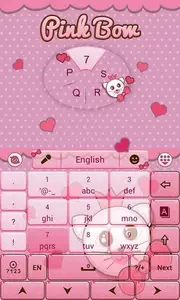 Pink Bow GO Keyboard Theme