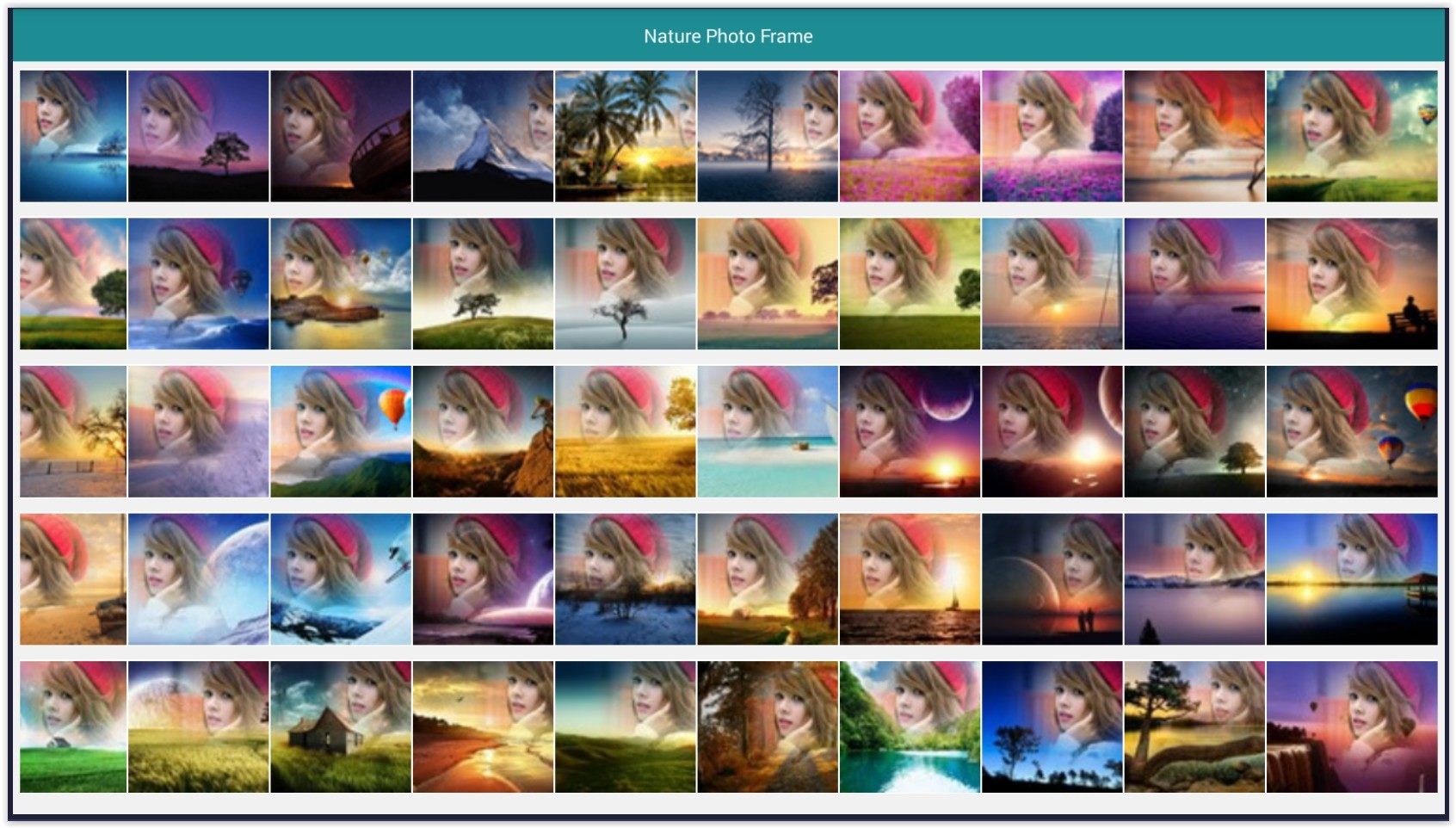 Nature Photo Frame Android App APK by