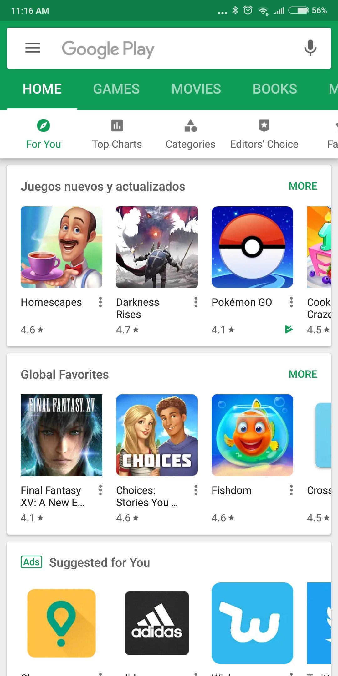 adidas google play