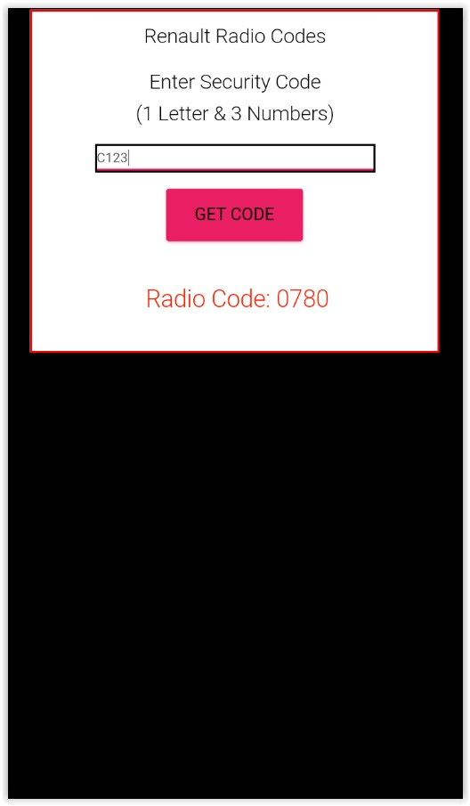 Renault Radio Code Generator Android App APK  (.renaultradiocodesfree) by   - Download on PHONEKY