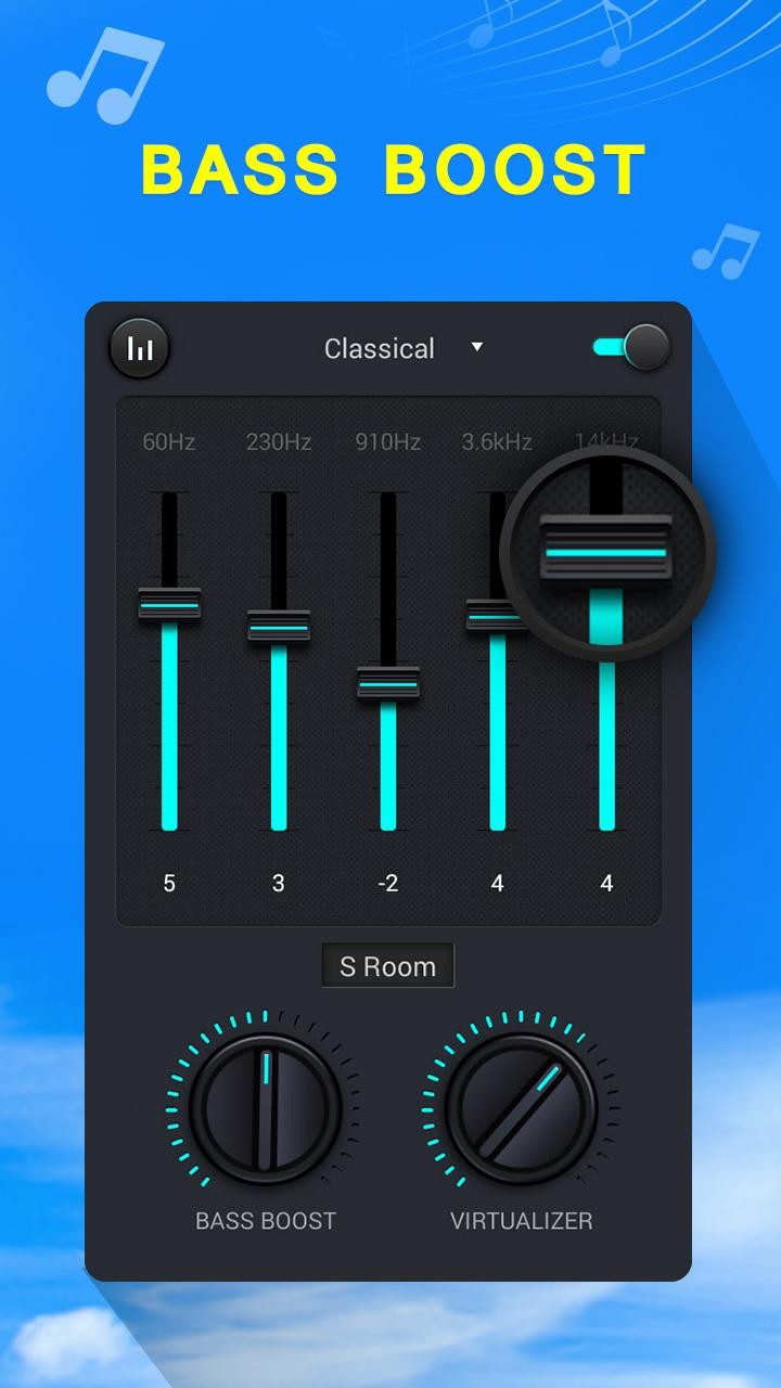 Music Equalizer basse et égaliseur Android App APK (music.volume
