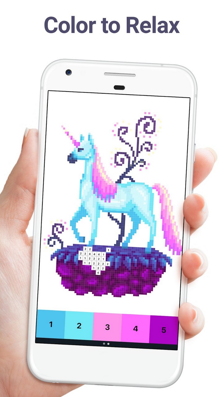 Pixel art kolorowanie wed ug numer w android app apk com europosit