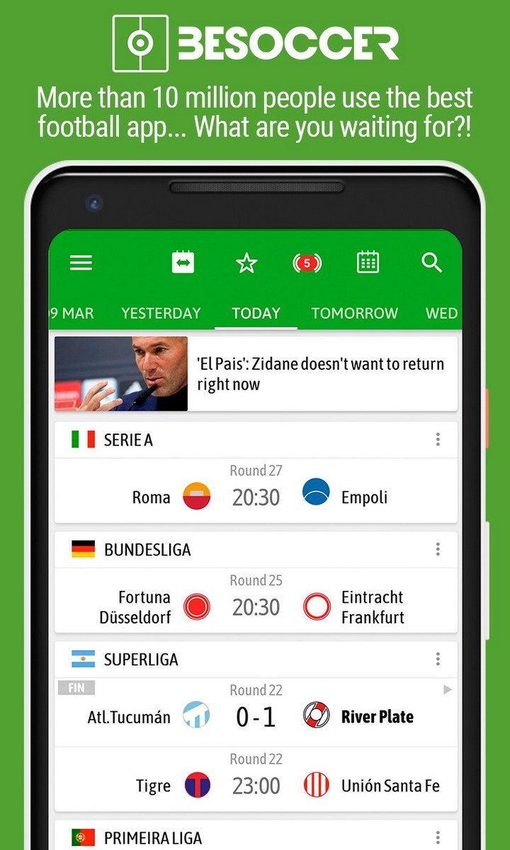 BeSoccer - Resultados futebol – Apps no Google Play