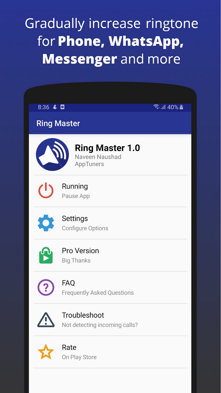 Ring Master - Increasing Ringtone Volume