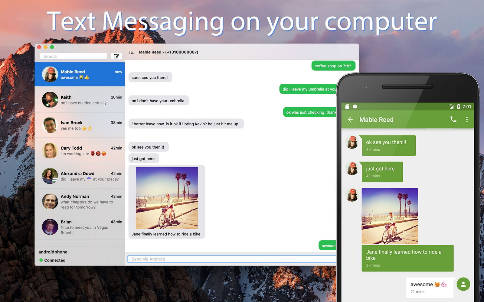 DeskSMS - Desktop Text Messaging Messenger Android Aplicativo APK (com ...